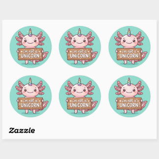 Not A Unicorn Axolotl Sticker - Create Your Own