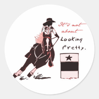Not About Looking Pretty Classic Round Sticker