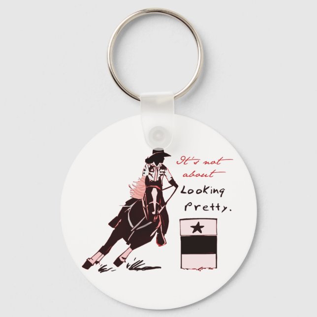 Not About Looking Pretty Key Ring (Front)