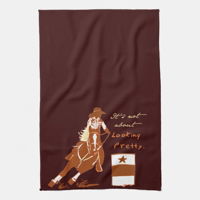 Not About Looking Pretty Tea Towel (Vertical)