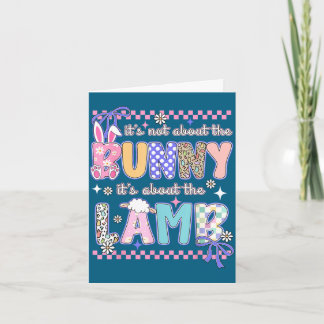 Not about the bunny christian jesus lamb bible card