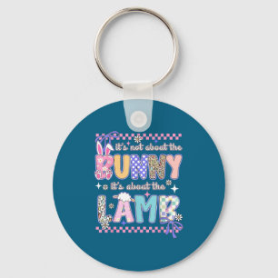 Not about the bunny christian jesus lamb bible key ring