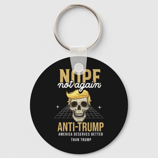 Not Again Anti-trump 2024  Key Ring (Front)