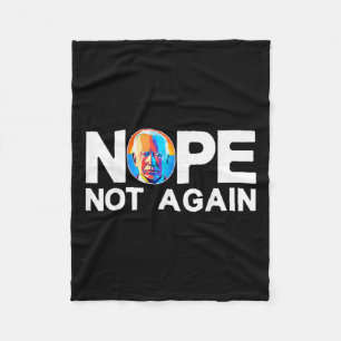 Not Again Funny Biden Pro-trump Fleece Blanket
