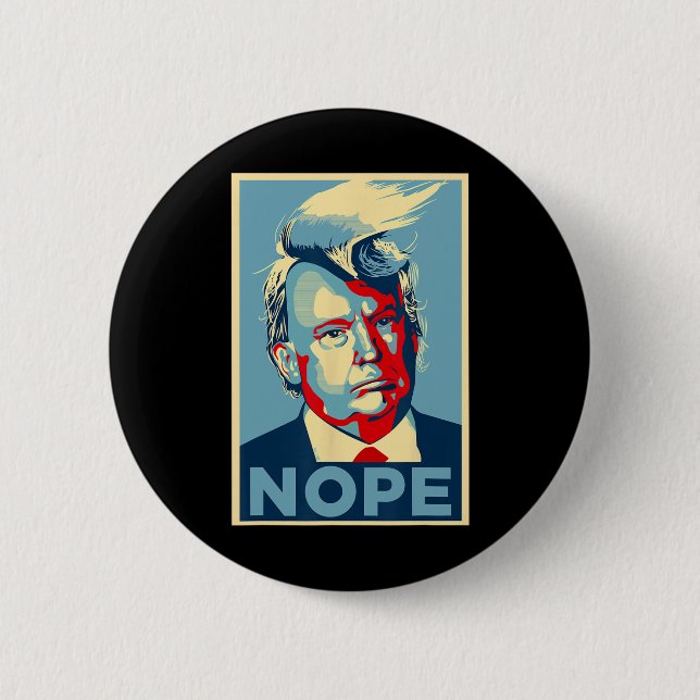 Not Again Funny Trump 2024  6 Cm Round Badge (Front)