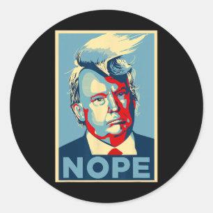 Not Again Funny Trump 2024  Classic Round Sticker