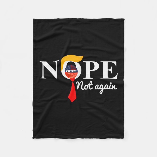 Not Again Funny Trump 6  Fleece Blanket (Front)