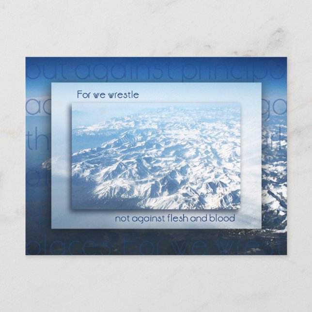 Not Against Flesh and Blood Postcard (Front)