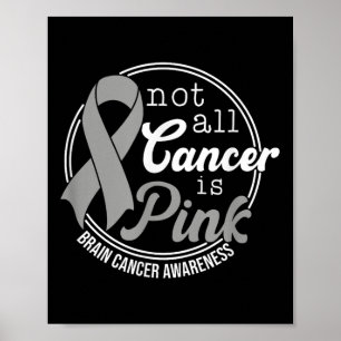 Not All Cancer Is Pink, Brain Cancer Awareness  Poster