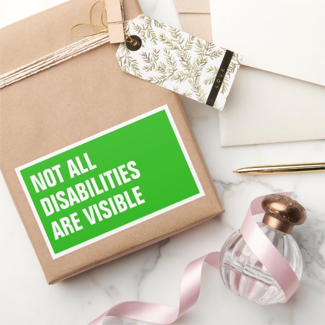 Not all disabilities are visible rectangular sticker (Gifting)