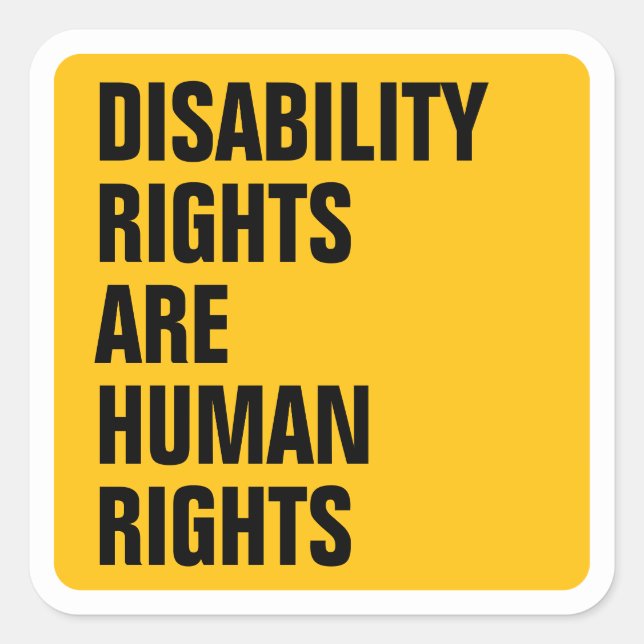 Not all disabilities are visible square sticker (Front)