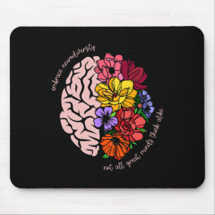 Not All Great Minds Think Alike Flower Autism Awar Mouse Pad