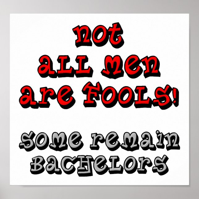 Not All Men Are Fools Funny Poster (Front)