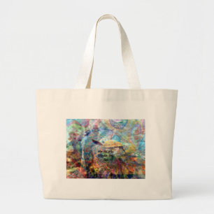 Not All Those Who Wander Inspirational Quote Large Tote Bag