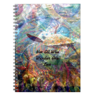 Not All Those Who Wander Inspirational Quote Spiral Notebook