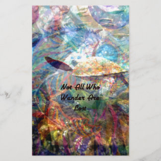 Not All Those Who Wander Inspirational Quote Stationery