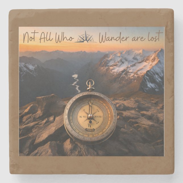 Not All Who Wander Are Lost Coaster (Front)