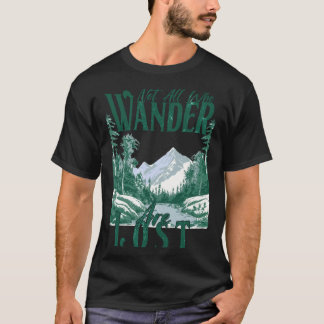  Not All Who Wander Are Lost Cool Archery Bigfoot T-Shirt