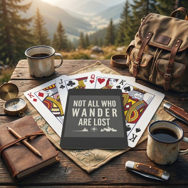 Not All Who Wander Are Lost Mountain Art  Playing Cards (Creator Uploaded)
