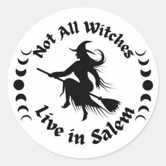 Not All Witches Live in Sale Classic Round Sticke Classic Round Sticker
