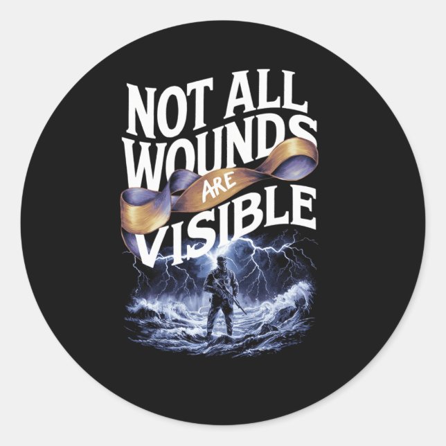 Not All Wounds Are Visible_army Version Sticker  (Front)