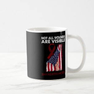 Not All Wounds Are Visible Brain Aneurysm Awarenes Coffee Mug