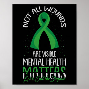 Not All Wounds Are Visible Mental Health Awareness Poster