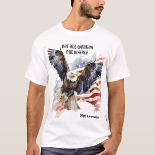 NOT ALL WOUNDS ARE VISIBLE. PTSD AWARENESS.  T-Shirt