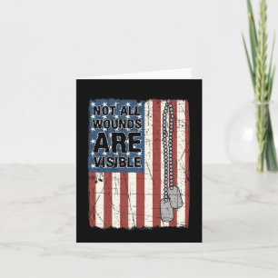Not All Wounds Are Visible Ptsd Quote Us Army Vete Card