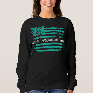 Not All Wounds Are Visible Vintage Distressed Us F Sweatshirt