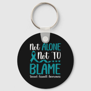 Not Alone Not To Blame Ual Ault Awareness Teal Key Ring