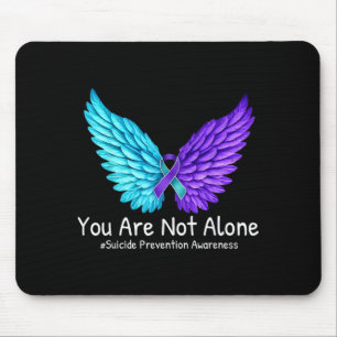 Not Alone Prevention Awareness Teal Purple 1 Mouse Pad