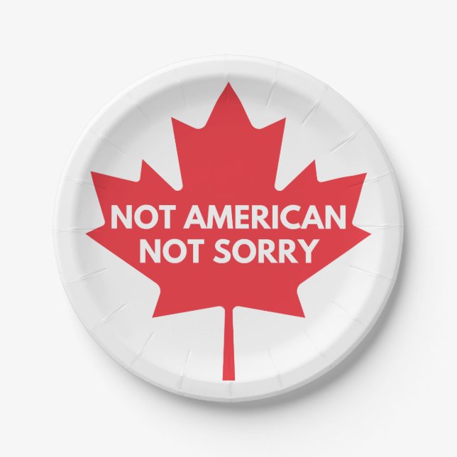 Not American, Not Sorry Paper Plate (Front)