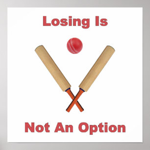 Not An Option Cricket Poster