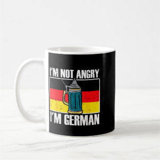 Not angry im german flag funny men women coffee mug