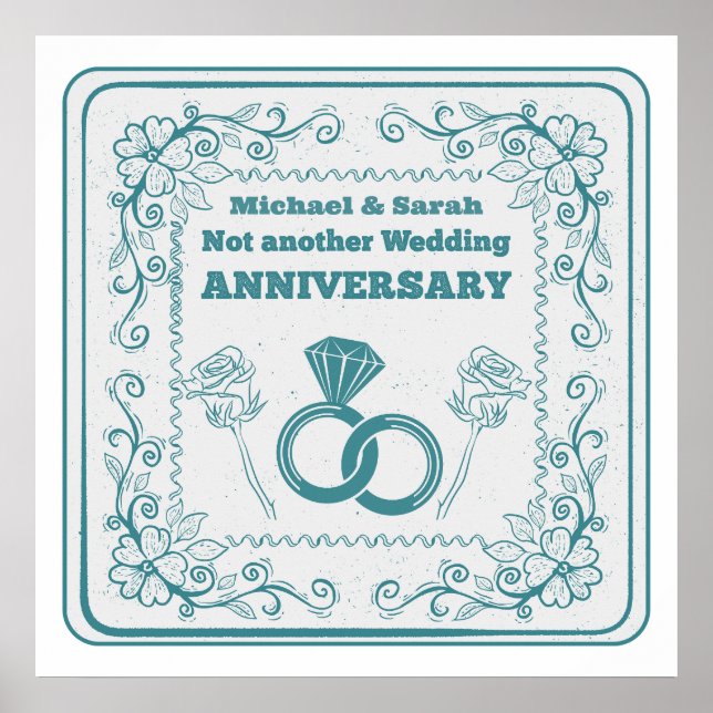Not another wedding anniversary poster (Front)