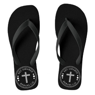 Not Ashamed of the Gospel Christian Verse Jandals