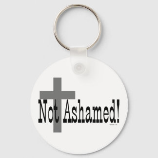 Not Ashamed! Romans 1:16 (with Cross) Key Ring