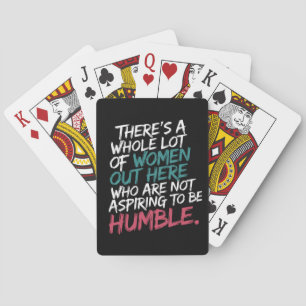 Not Aspiring to Be Humble Kamala Harris Feminist Playing Cards
