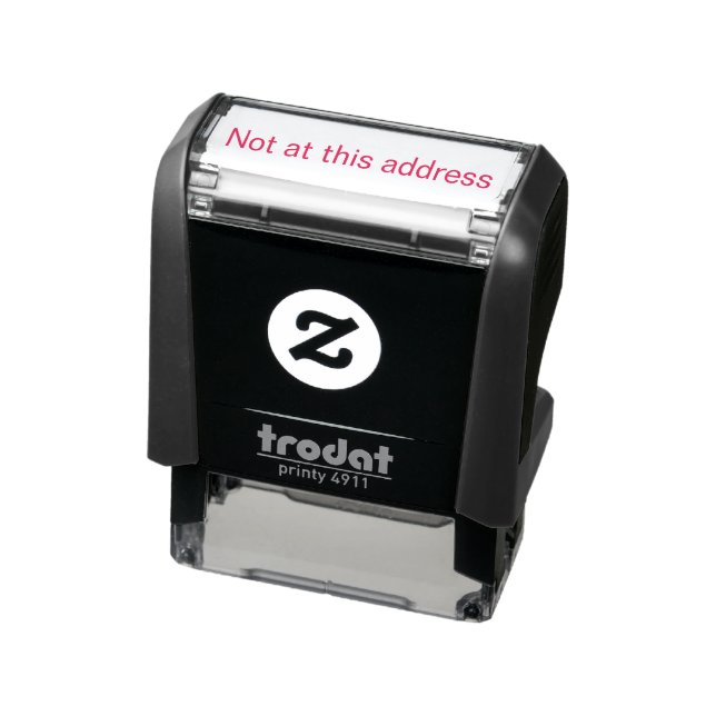 Not at this address self-inking stamp (Product)