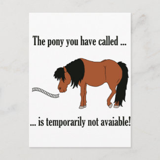 Not available! postcard