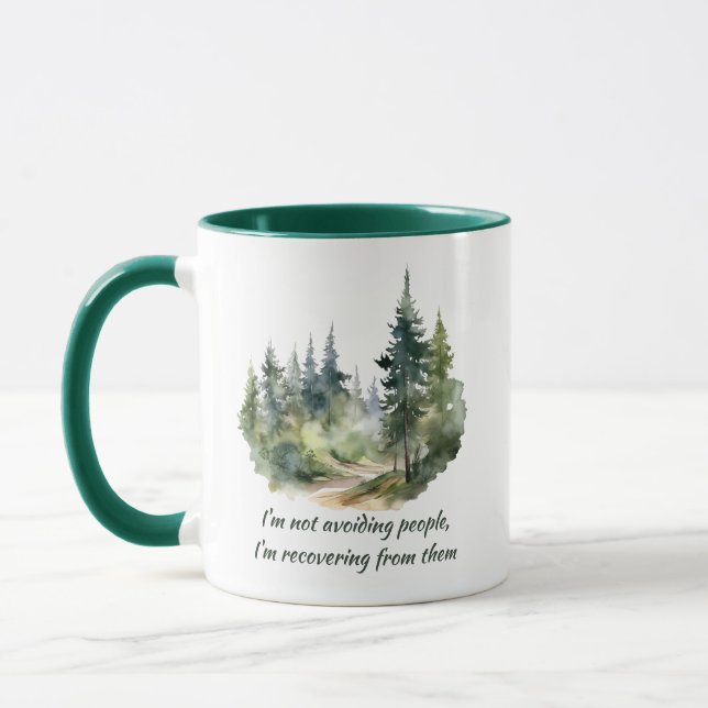 Not Avoiding People I'm Recovering from Them Mug (Left)