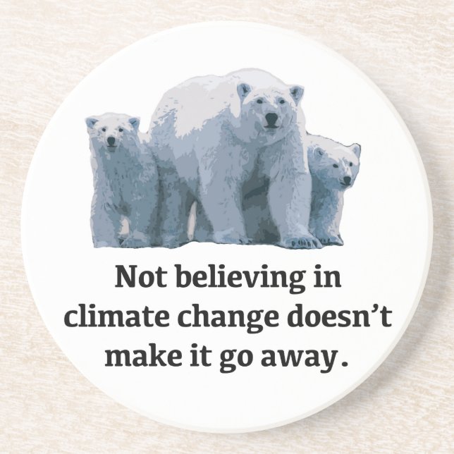 Not believing in climate change coaster (Front)