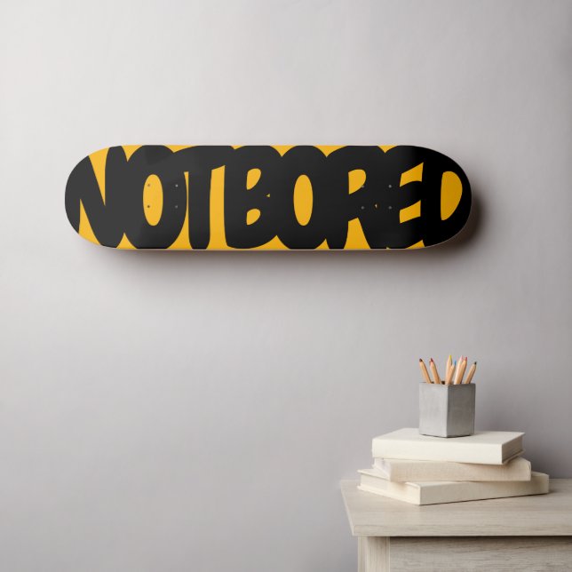 Not Board.  Black letters on orange Skateboard (Wall Art (Horz))
