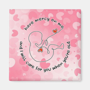 Not Born Yet Baby Prolife Foetus Have Mercy Love Magnet