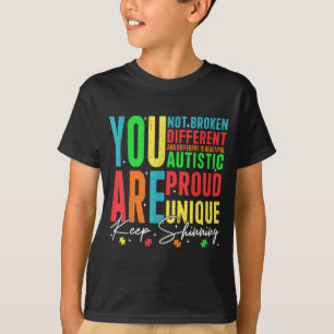 Not Broken Different Men Women Kids Autism T-Shirt