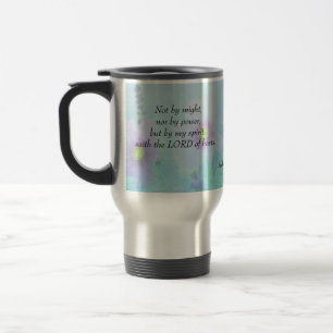 Not by Might - Zechariah 4:6 Travel Mug