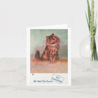 Not Competing @ The Cat Show by Louis Wain Card