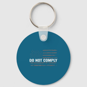 Not Comply American Flag Usa Key Ring