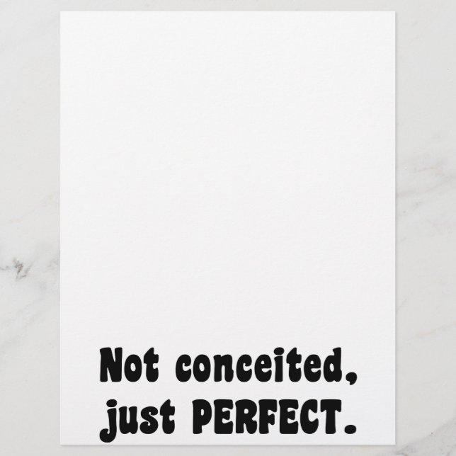 Not Conceited, Just Perfect (Front)